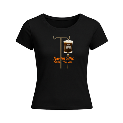 Дамска Тениска Plug The Coffee