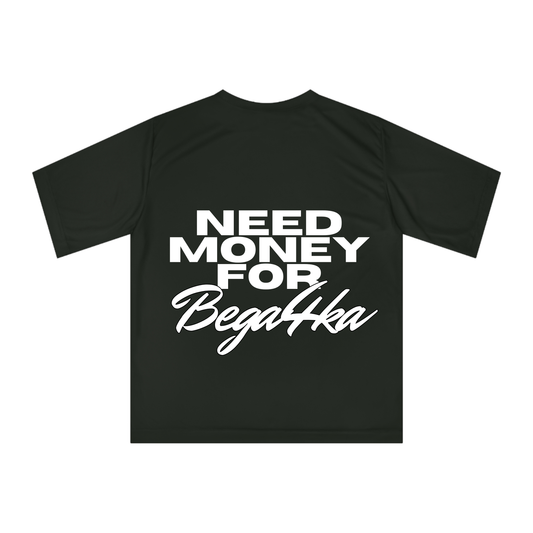 Овърсайз тениска NEED MONEY FOR BEGA4KA