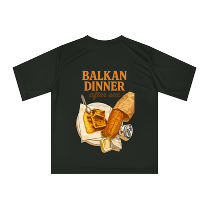 Овърсайз тениска BALKAN DINNER AFTER S*X